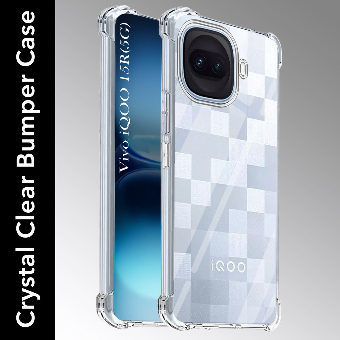 For Vivo iQOO 15R 5G Back Cover Shockproof Crystal-Clear (Drop & Camera Protection | Hard Polycarbonate)