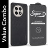 For OnePlus 13R Combo (Textured Grip Design | Micro-Fiber Cloth Inside | Oleophobic Coating Screen Glass)