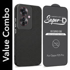 For Oppo F25 Pro 5G Combo with Back Cover and 9H Tempered Glass (Liquid Silicone | Camera Protection | Oleophobic Coating Screen Glass)