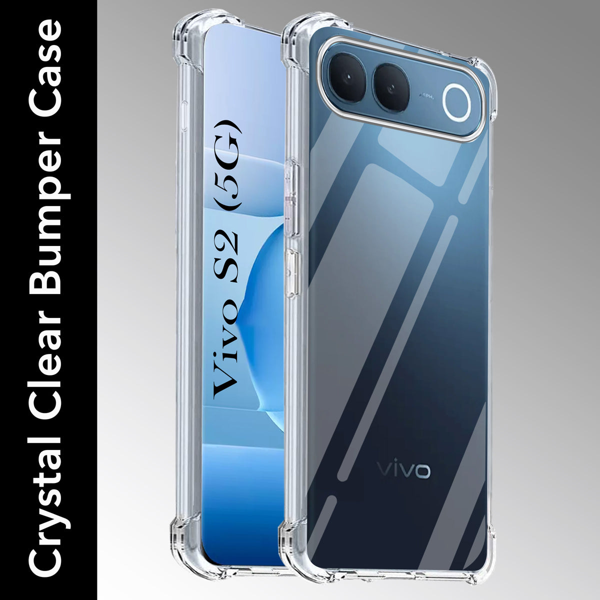For Vivo S2 5G Back Cover Shockproof Crystal-Clear (Drop & Camera Protection | Hard Polycarbonate)