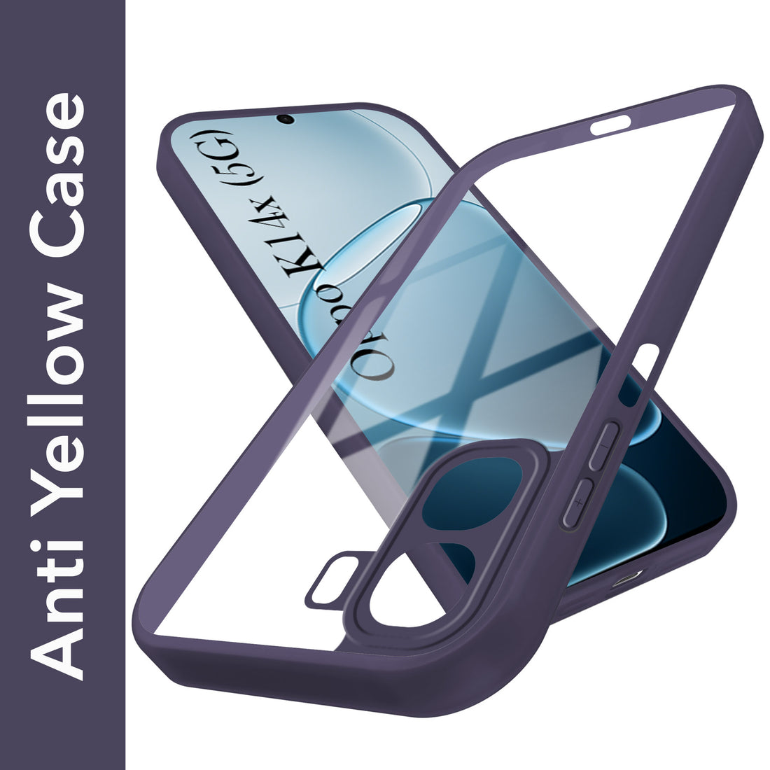 For Oppo K14x 5G Back Cover Case Ultra-Hybrid (Lifetime Anti Yellow | Anti Scratch | Crystal Clear Shockproof)