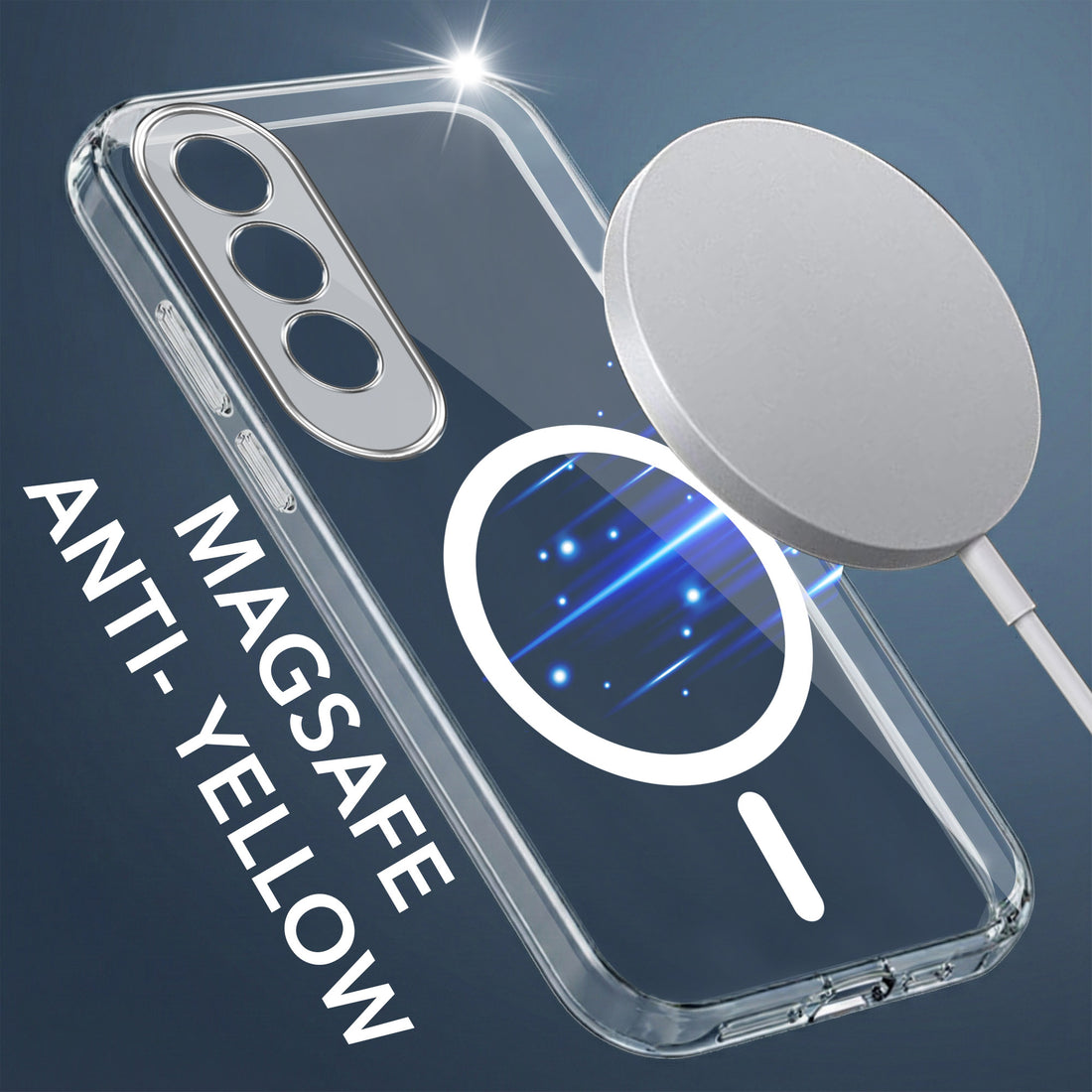 For Oneplus Nord CE 4 Back Cover Case Lifetime Anti-Yellow MagSafe Compatible Clear (Sleek Hard Crystal | Shockproof and Camera Protection)