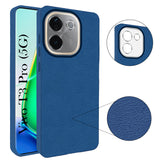 For Vivo T3 Pro Back Cover Case (Glass Like Camera Protection | Leather Feel | Minimalist Professional Grip)