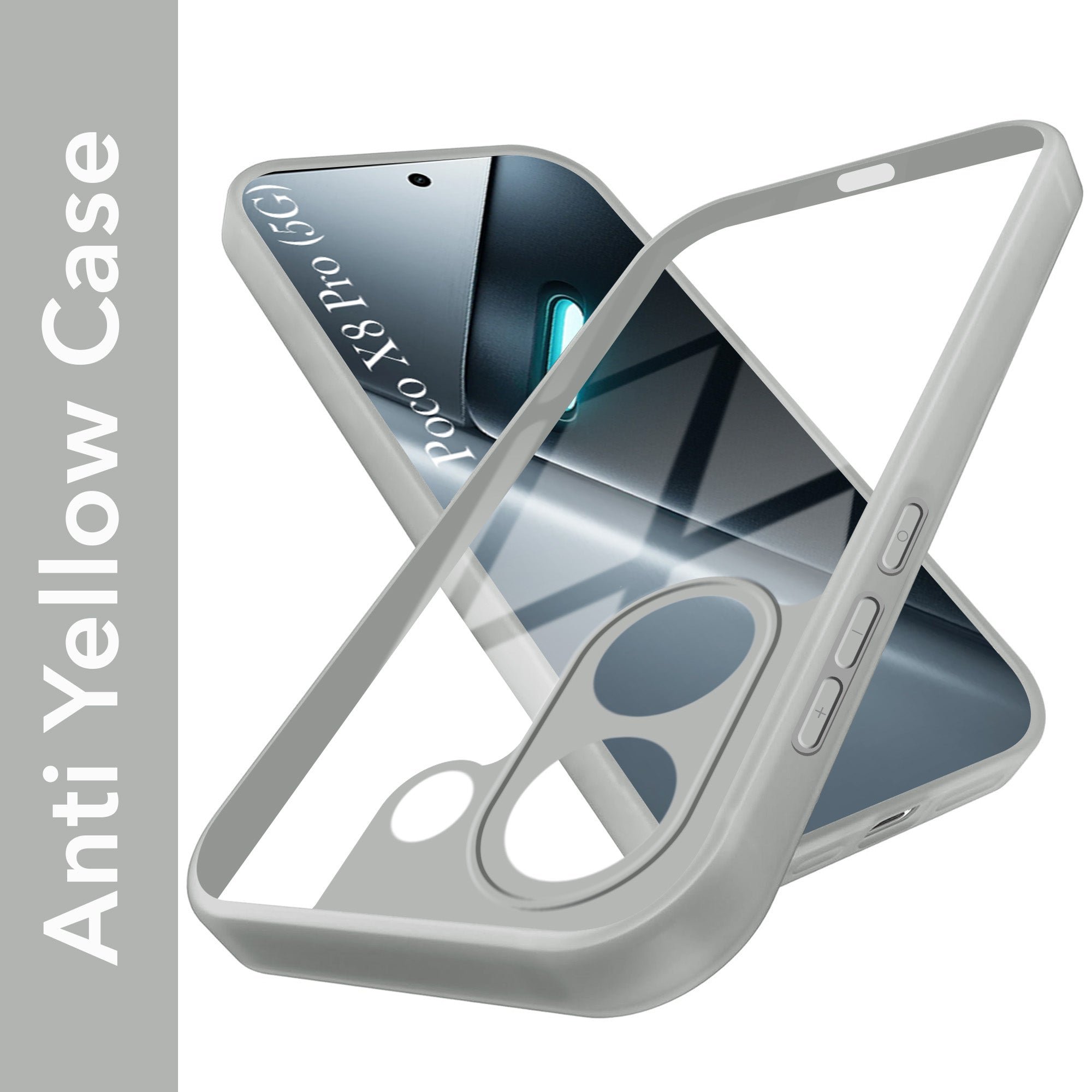 For Poco X8 Pro Back Cover Case Ultra-Hybrid (Lifetime Anti Yellow | Anti Scratch | Crystal Clear Shockproof)