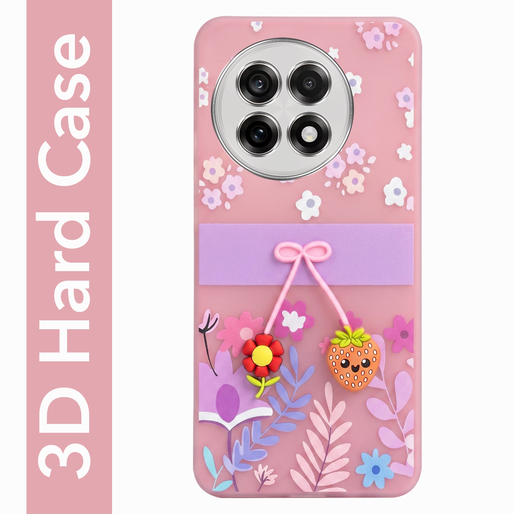 For OnePlus 13R Back Cover Case (3D Cute Cartoons | Hard Back Side Soft | Matte Premium Finish | HD Printing)