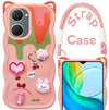For Vivo Y18 | Y18e | Y03 | Y18i | Y18t Back Case Cover Strap (3D embossed Figures | Strap Holder | 360* Soft Cushion with Camera Bump)