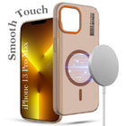 For Apple iPhone 13 Pro Max Back Cover Case  (Soft Touch | Camera Bump Protection | MagSafe Compatible | Matte Finish)
