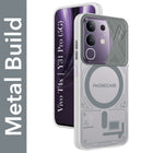 For Vivo T4x | Vivo Y31 Pro Metallic Back Cover Case (Metallic Camera Protection & Buttons | Translucent Milky Shade | Hard Polycarbonate)