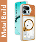 For Realme 16T 5G Metallic Back Cover Case (Metallic Camera Protection & Buttons | Translucent Milky Shade | Hard Polycarbonate)