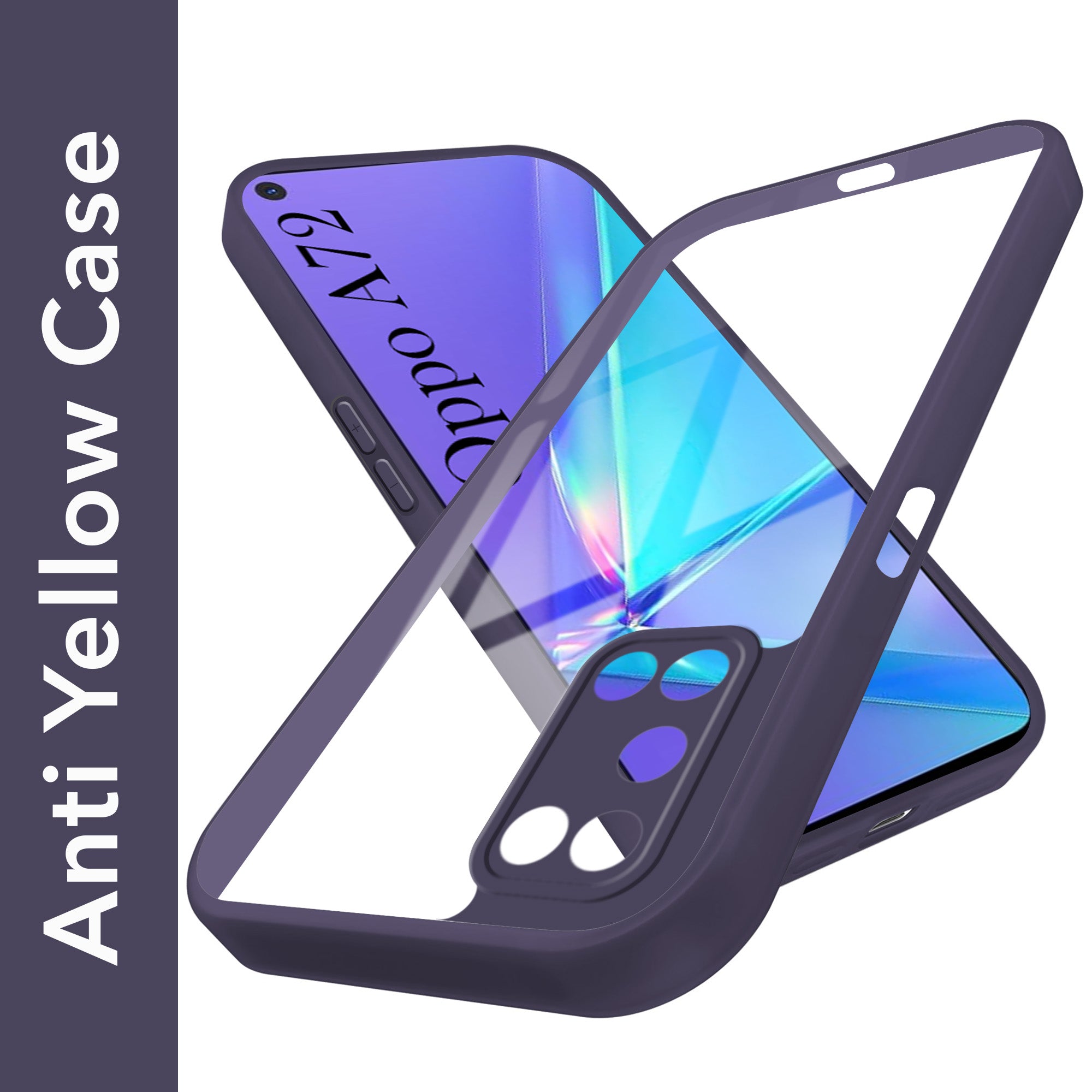 For Oppo A72 Back Cover Case Ultra-Hybrid (Lifetime Anti Yellow | Anti Scratch | Crystal Clear Shockproof)