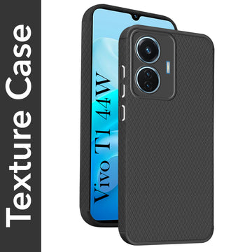 For Vivo T1 44W Back Cover Case (Liquid Silicone | Side Grip | Camera Protection)