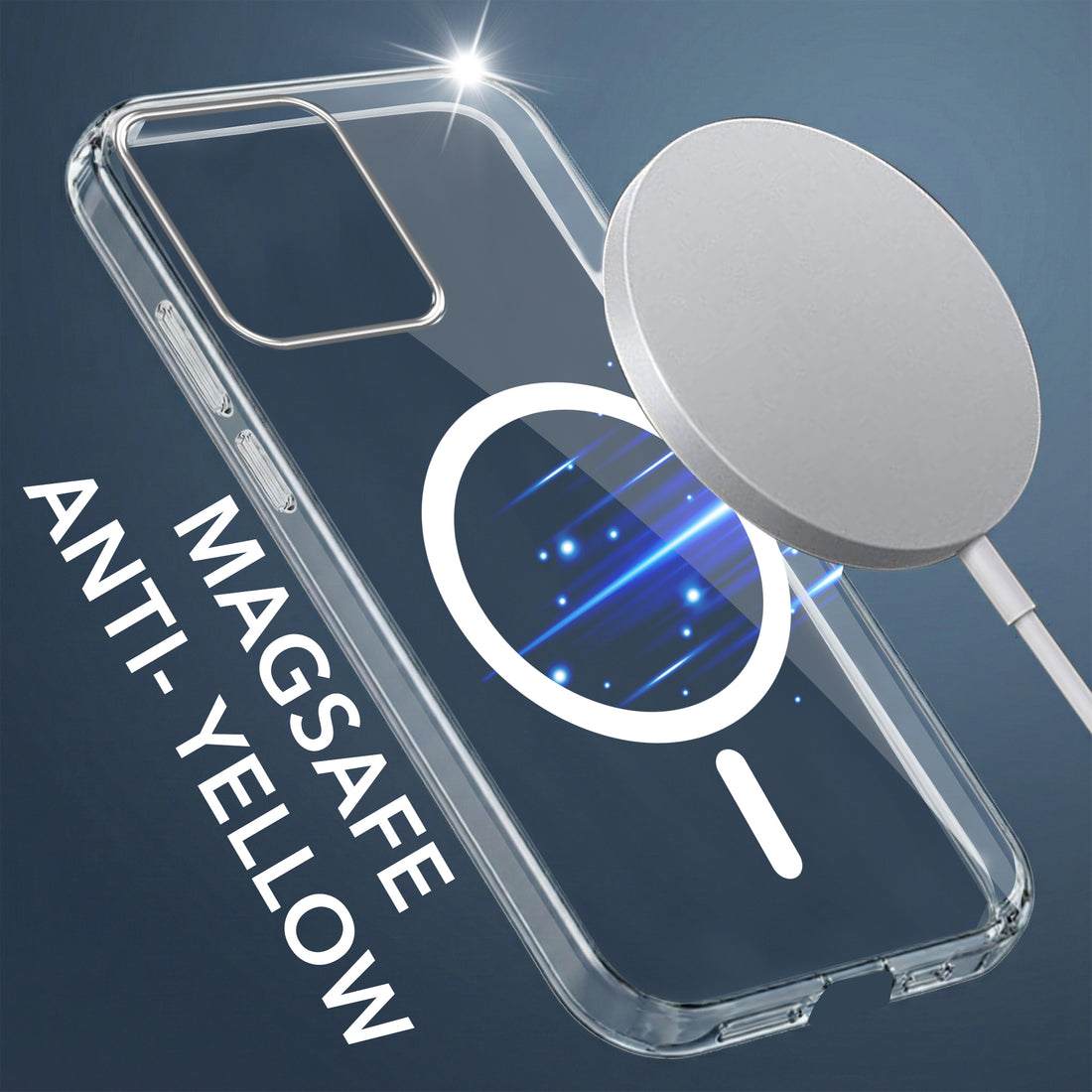 For Realme Narzo 50i Prime Back Cover Case Lifetime Anti-Yellow MagSafe Compatible Clear (Sleek Hard Crystal | Shockproof and Camera Protection)