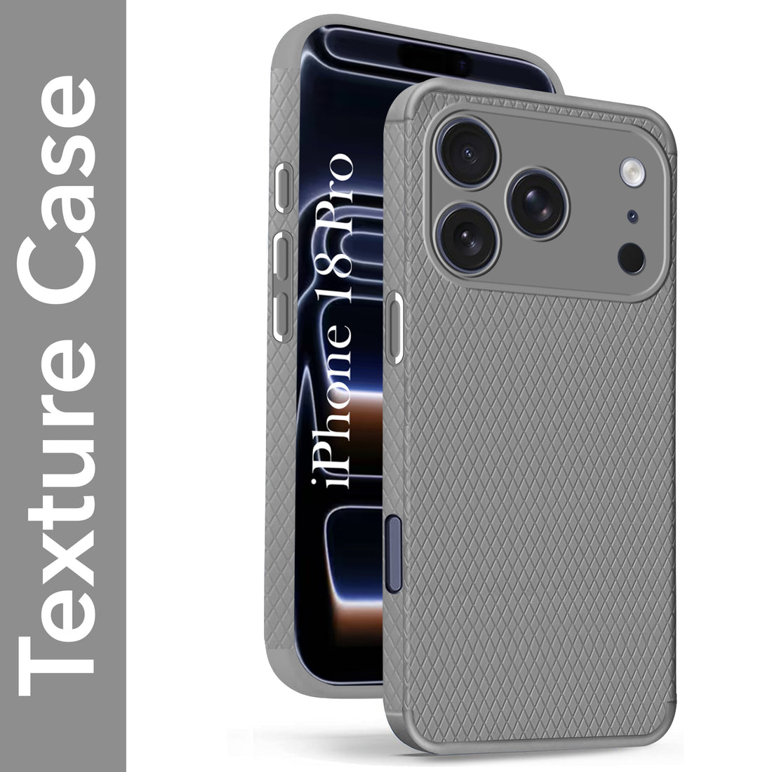 For iPhone 17 Pro | iPhone 18 Pro Back Cover Case(Camera Protection | Side Grip Texture | Soft and Flexible)