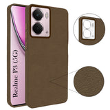 For Realme P3 Back Cover Case (Glass Like Camera Protection | Leather Feel | Minimalist Professional Grip)