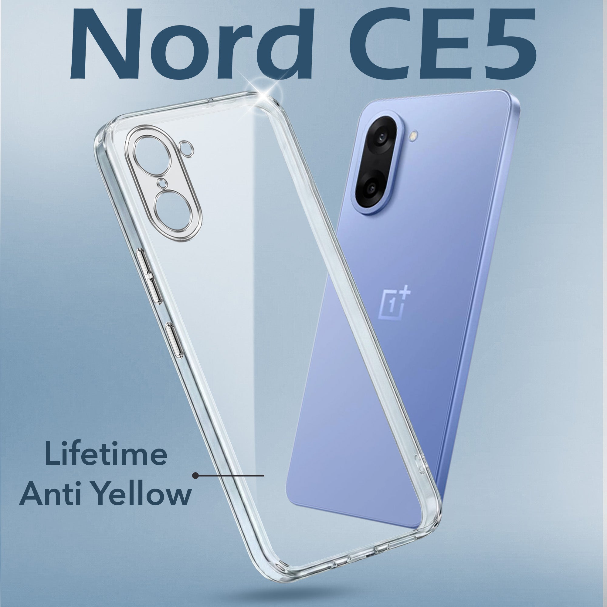 For Oneplus Nord CE 5 Back Cover Case Lifetime Anti-Yellow Clear  (Sleek Hard Crystal | Shockproof and Camera Protection