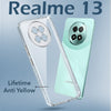 For Realme 13 Back Cover Case Lifetime Anti-Yellow Clear (Sleek Hard Crystal | Shockproof and Camera Protection)