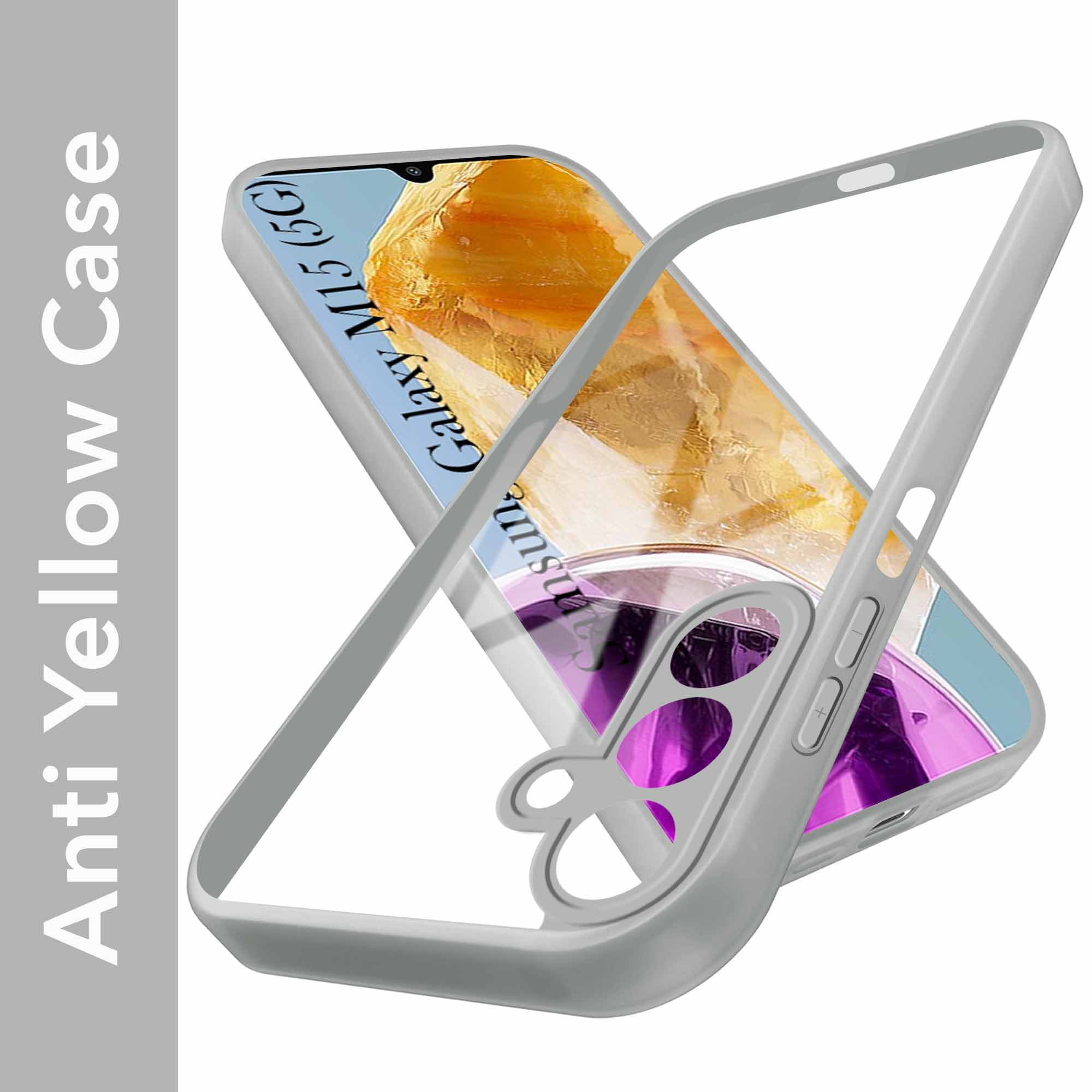 For Samsung Galaxy M15 5G Back Cover Case Ultra-Hybrid  (Lifetime Anti Yellow | Anti Scratch | Crystal Clear Shockproof)