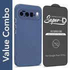 For Google Pixel 10 Pro Combo with Back Cover and 9H Tempered Glass (Liquid Silicone | Camera Protection | Oleophobic Coating Screen Glass)