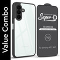 For Samsung A27 5G | Samsung M47 5G (Combo with Back Cover and 9H Tempered Glass (Lifetime Anti-Yellow | Crystal Clear Shockproof | Oleophobic Coating Screen Glass)