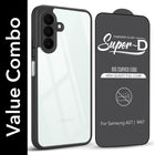 For Samsung A27 5G | Samsung M47 5G (Combo with Back Cover and 9H Tempered Glass (Lifetime Anti-Yellow | Crystal Clear Shockproof | Oleophobic Coating Screen Glass)
