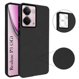 For Realme P3 Back Cover Case (Glass Like Camera Protection | Leather Feel | Minimalist Professional Grip)