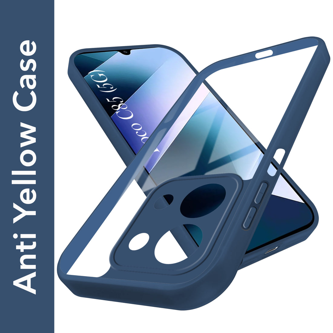 For Poco C85 5G Back Cover Case Ultra-Hybrid (Lifetime Anti Yellow | Anti Scratch | Crystal Clear Shockproof)