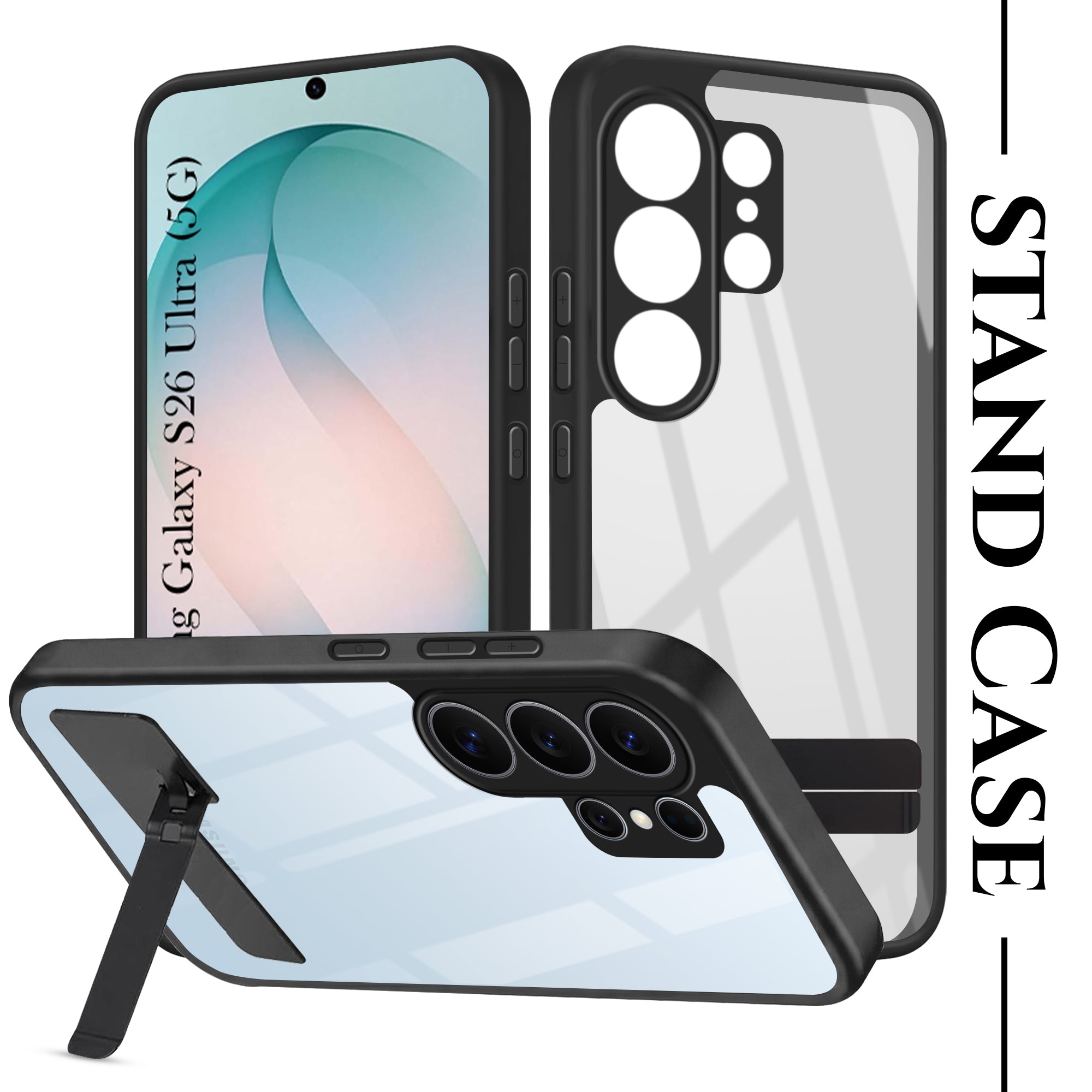 For Samsung Galaxy S26 Ultra Back Cover Case (Built-in Stand | Lifetime Anti Yellow | Kickstand Shockproof | Camera Protection | MagSafe Compatible)