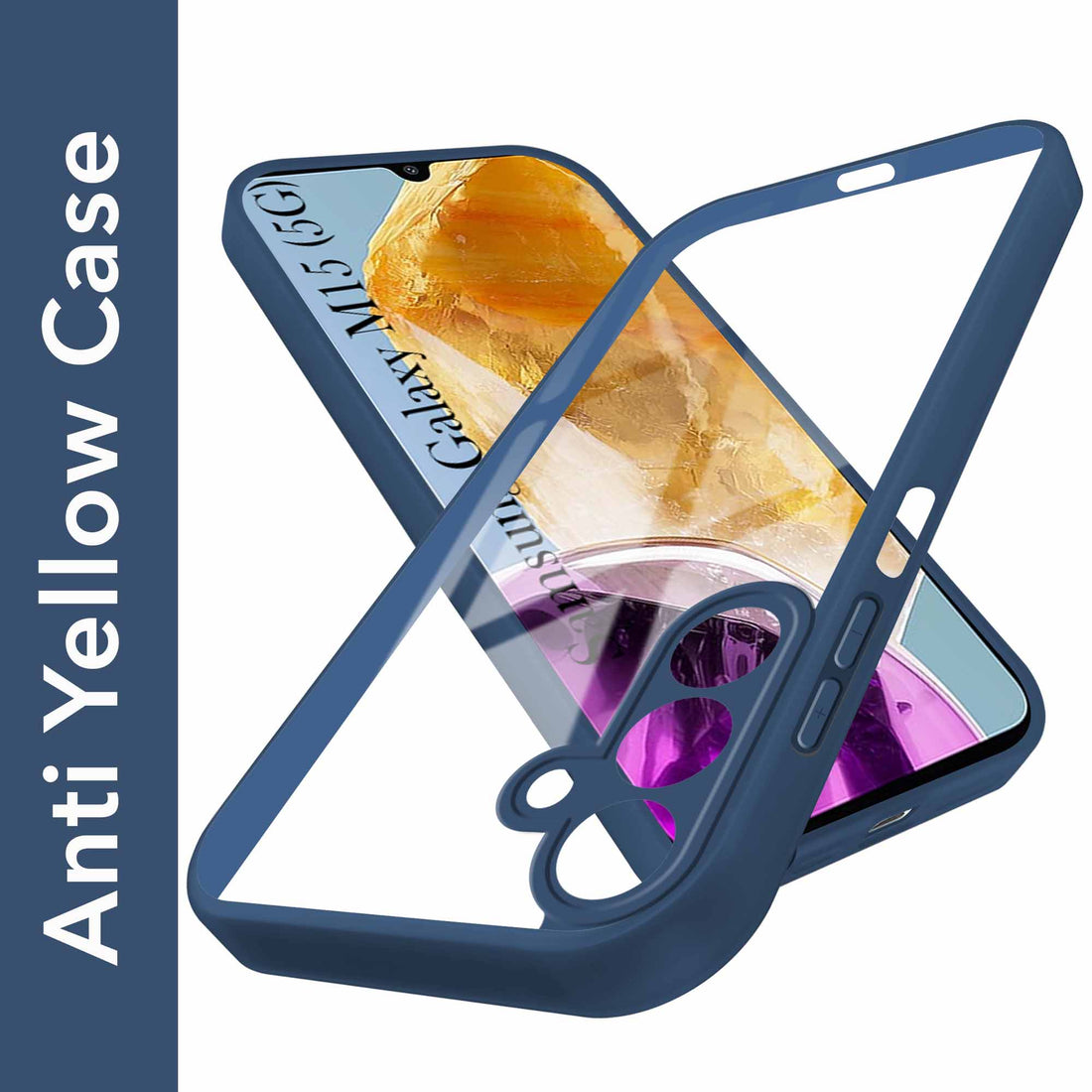 For Samsung Galaxy M15 5G Back Cover Case Ultra-Hybrid  (Lifetime Anti Yellow | Anti Scratch | Crystal Clear Shockproof)