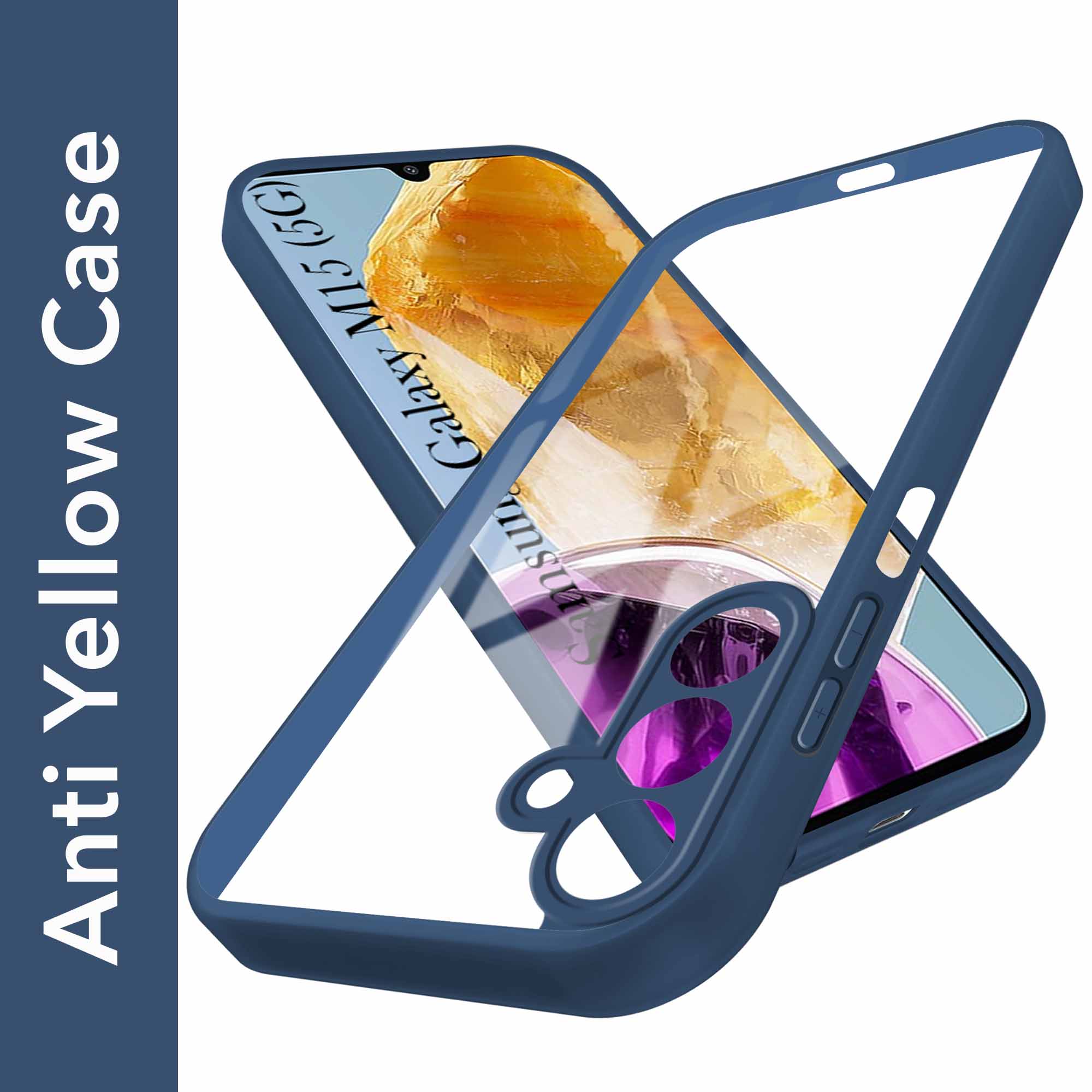 For Samsung Galaxy M15 5G Back Cover Case Ultra-Hybrid  (Lifetime Anti Yellow | Anti Scratch | Crystal Clear Shockproof)