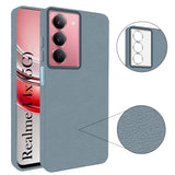 For Realme 14x Back Cover Case (Glass Like Camera Protection | Leather Feel | Minimalist Professional Grip)