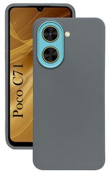 For Poco C71 Back Cover Case ( Dual Color Matte Finish | Full Camera Protection | Sleek and Professional)