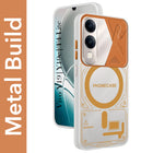 For Vivo Y19 | Vivo Y19e | Vivo T4 Lite Metallic Back Cover Case (Metallic Camera Protection & Buttons | Translucent Milky Shade | Hard Polycarbonate)