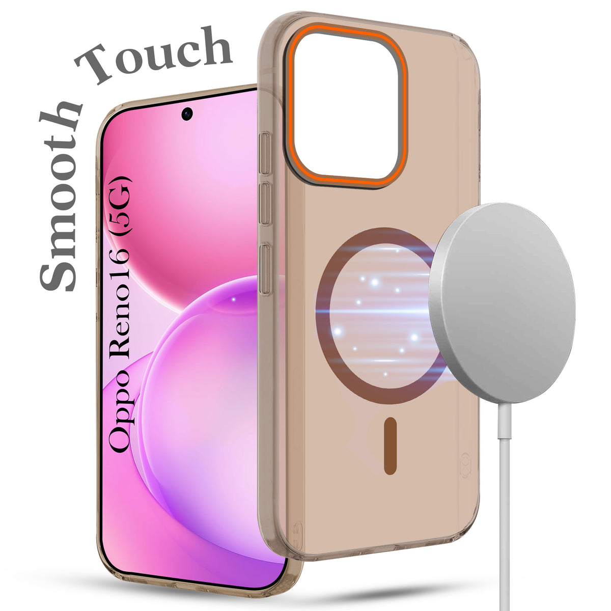For Oppo Reno 16 Back Cover Case (Soft Touch | Camera Bump Protection | MagSafe Compatible | Matte Finish)
