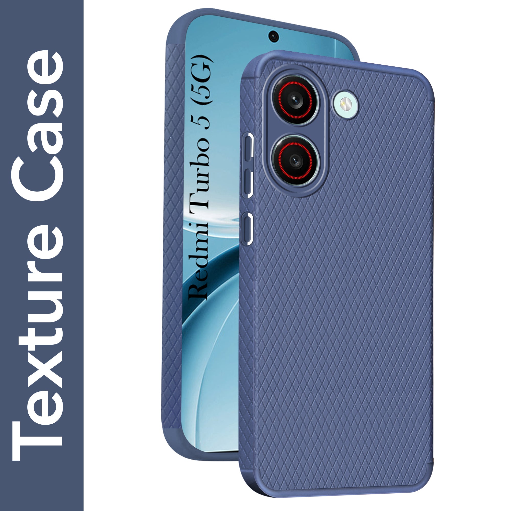 For Redmi Turbo 5 Back Cover Case Liquid Silicone (Camera Protection | Side Grip Texture | Soft and Flexible)