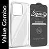 For Apple iPhone 14 Pro Combo with Back Cover and 9H Tempered Glass (Lifetime Anti-Yellow | Sleek Hard Crystal | Oleophobic Coating Screen Glass)