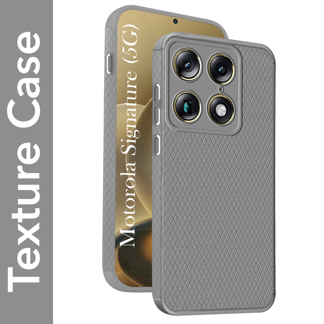 For Motorola Moto Signature 5G Back Cover Case Liquid Silicone (Camera Protection | Side Grip Texture | Soft and Flexible)