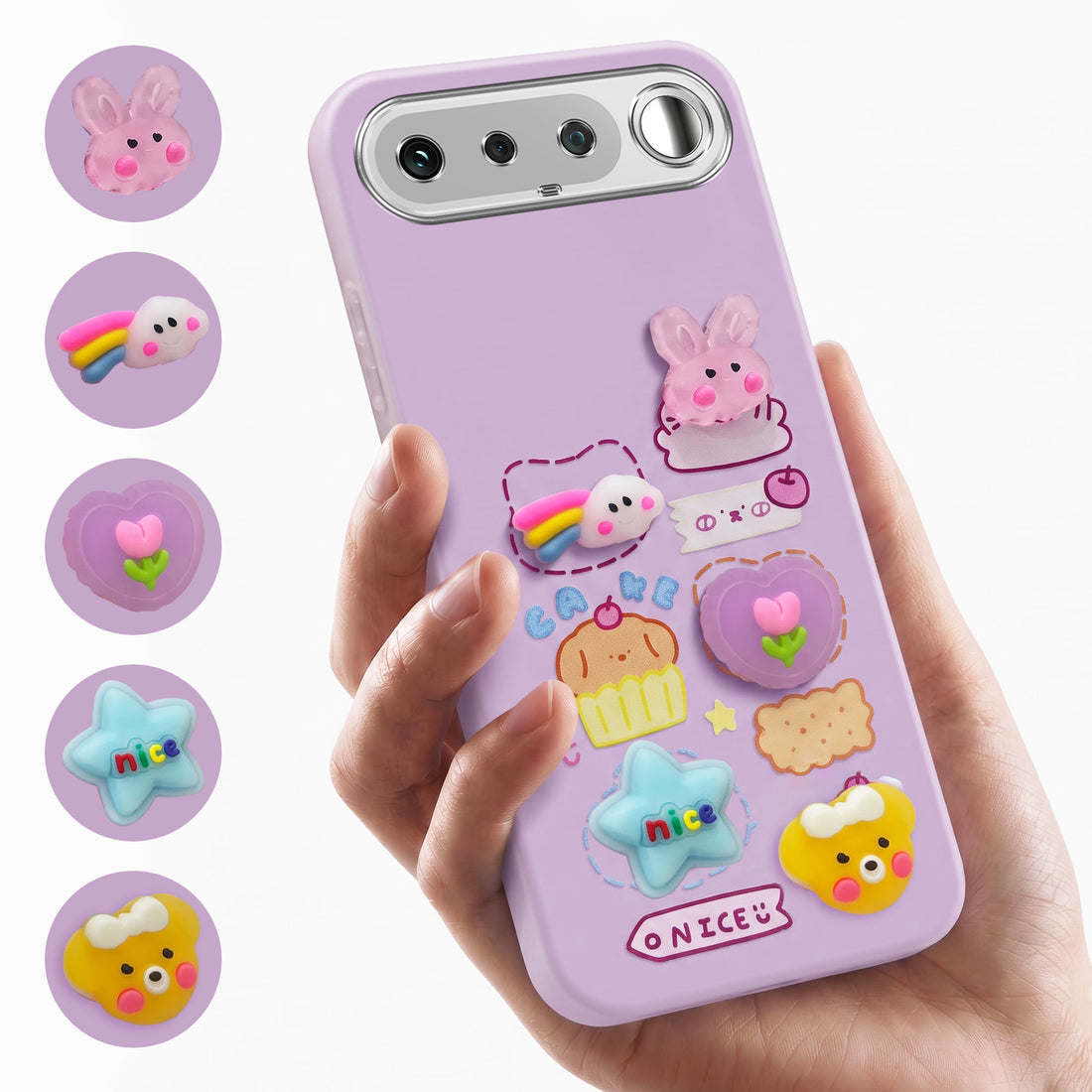 For Realme 16 Back Cover Case (3D Cute Cartoons | Hard Back Side Soft | Matte Premium Finish | HD Printing)