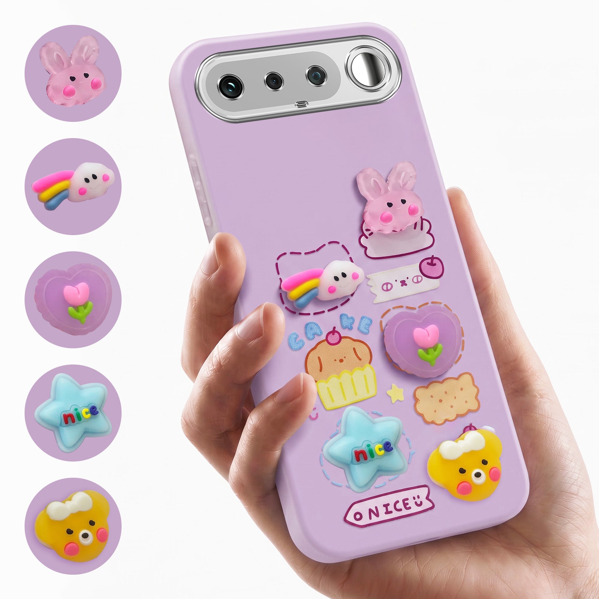 For Realme 16 Back Cover Case (3D Cute Cartoons | Hard Back Side Soft | Matte Premium Finish | HD Printing)