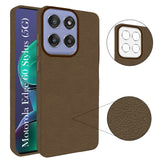 For Motorola Moto Edge 60 Stylus Back Cover Case (Glass Like Camera Protection | Leather Feel | Minimalist Professional Grip)