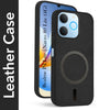 For Realme P4 Lite | Realme Narzo 80 Lite 4G Back Cover Case Leather Finish (MagSafe Compatible Wireless Charging | Soft Touch | Camera Bump Protection)