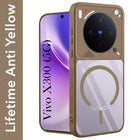 For Vivo X300 5G Back Cover Case Lifetime Anti-Yellow Clear (Camera Protection | Side Grip | Wireless MagSafe Compatible)