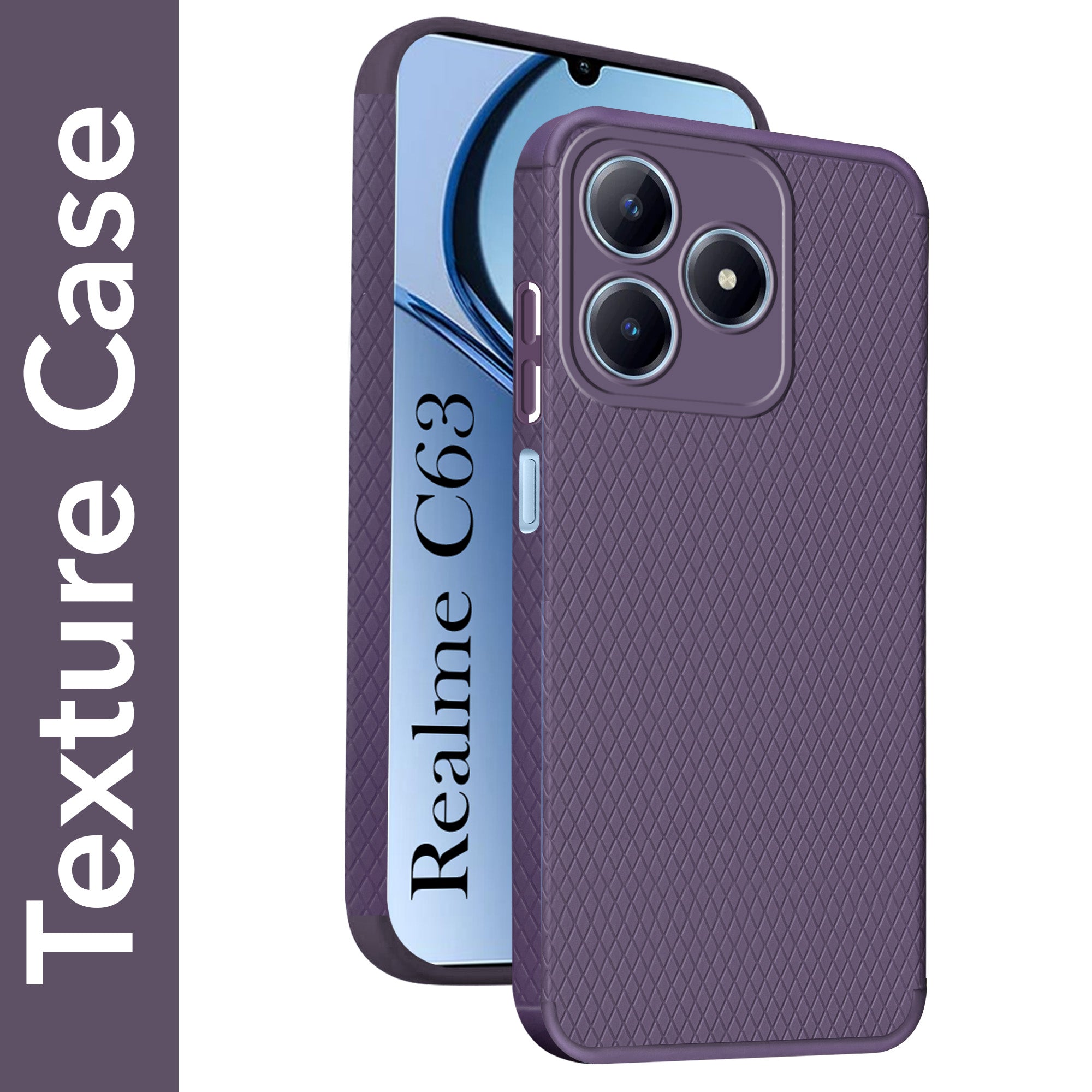 For Realme C63 Back Cover Case (Liquid Silicone | Side Grip | Camera Protection)