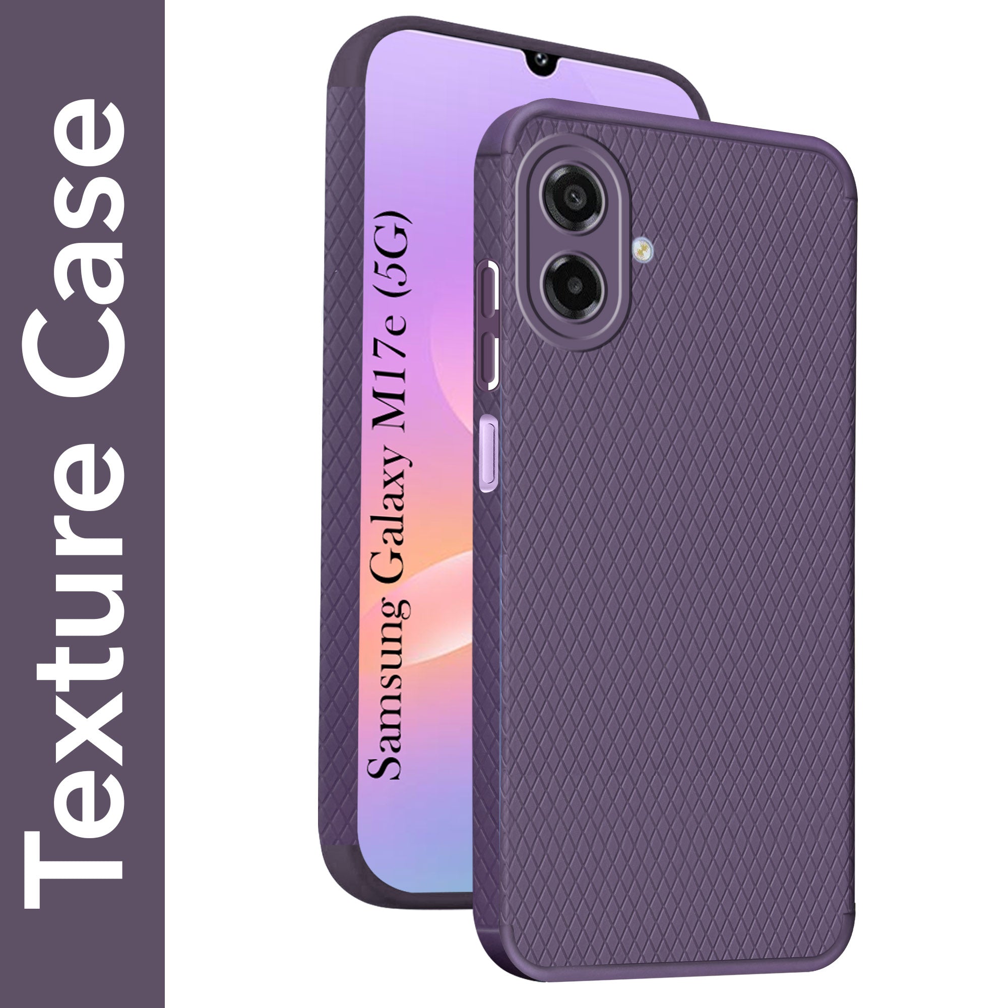 For Samsung Galaxy M17e Back Cover Case Liquid Silicone (Camera Protection | Side Grip Texture | Soft and Flexible)