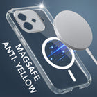 For Vivo iQOO Neo 10R Back Cover Case Lifetime Anti-Yellow MagSafe Compatible Clear (Sleek Hard Crystal | Shockproof and Camera Protection)