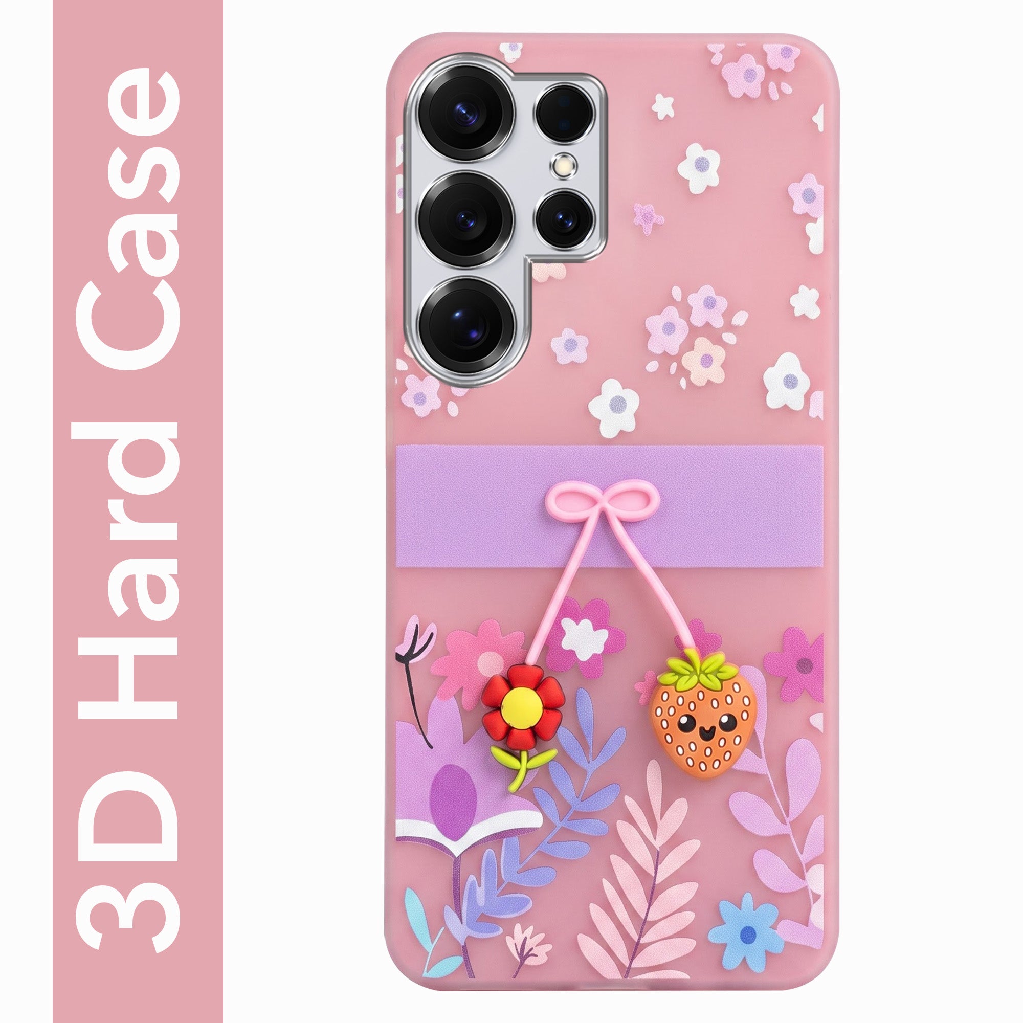 For Samsung Galaxy S25 Ultra Back Cover Case (3D Cute Cartoons | Hard Back Side Soft | Matte Premium Finish | HD Printing)