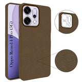 For Oppo Reno14 Pro 5G | Oppo Reno 14 Pro 5G Back Cover Case (Glass Like Camera Protection | Leather Feel | Minimalist Professional Grip)