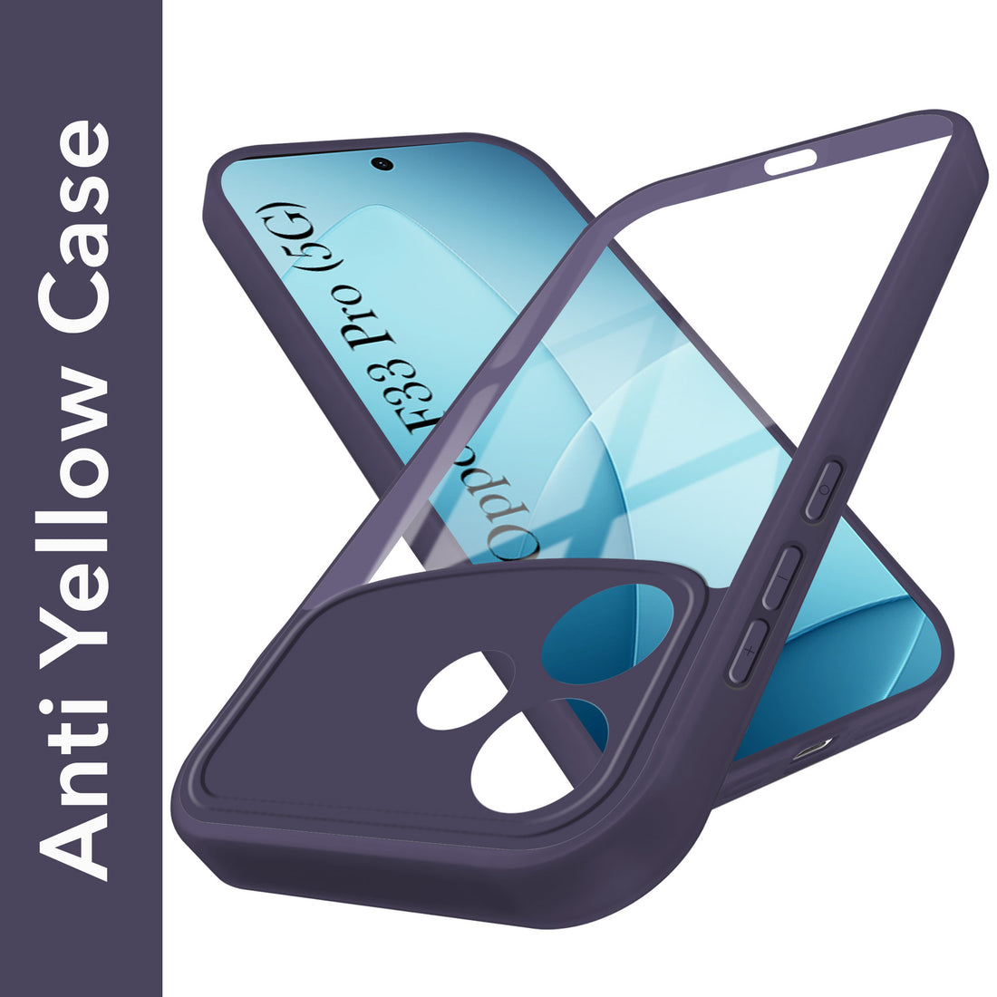 For Oppo F33 Pro 5G Back Cover Case Ultra-Hybrid (Lifetime Anti Yellow | Anti Scratch | Crystal Clear Shockproof)
