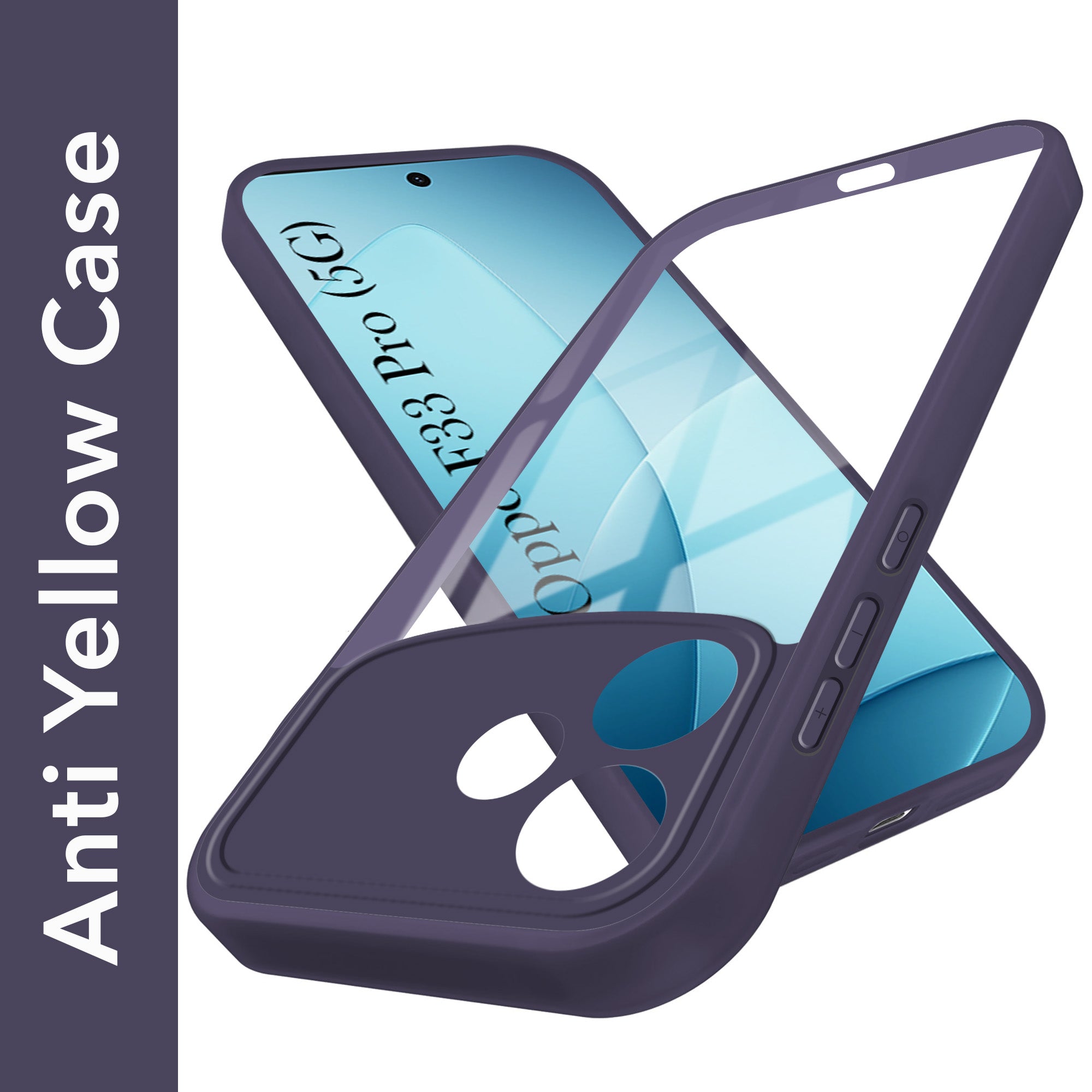 For Oppo F33 Pro 5G Back Cover Case Ultra-Hybrid (Lifetime Anti Yellow | Anti Scratch | Crystal Clear Shockproof)
