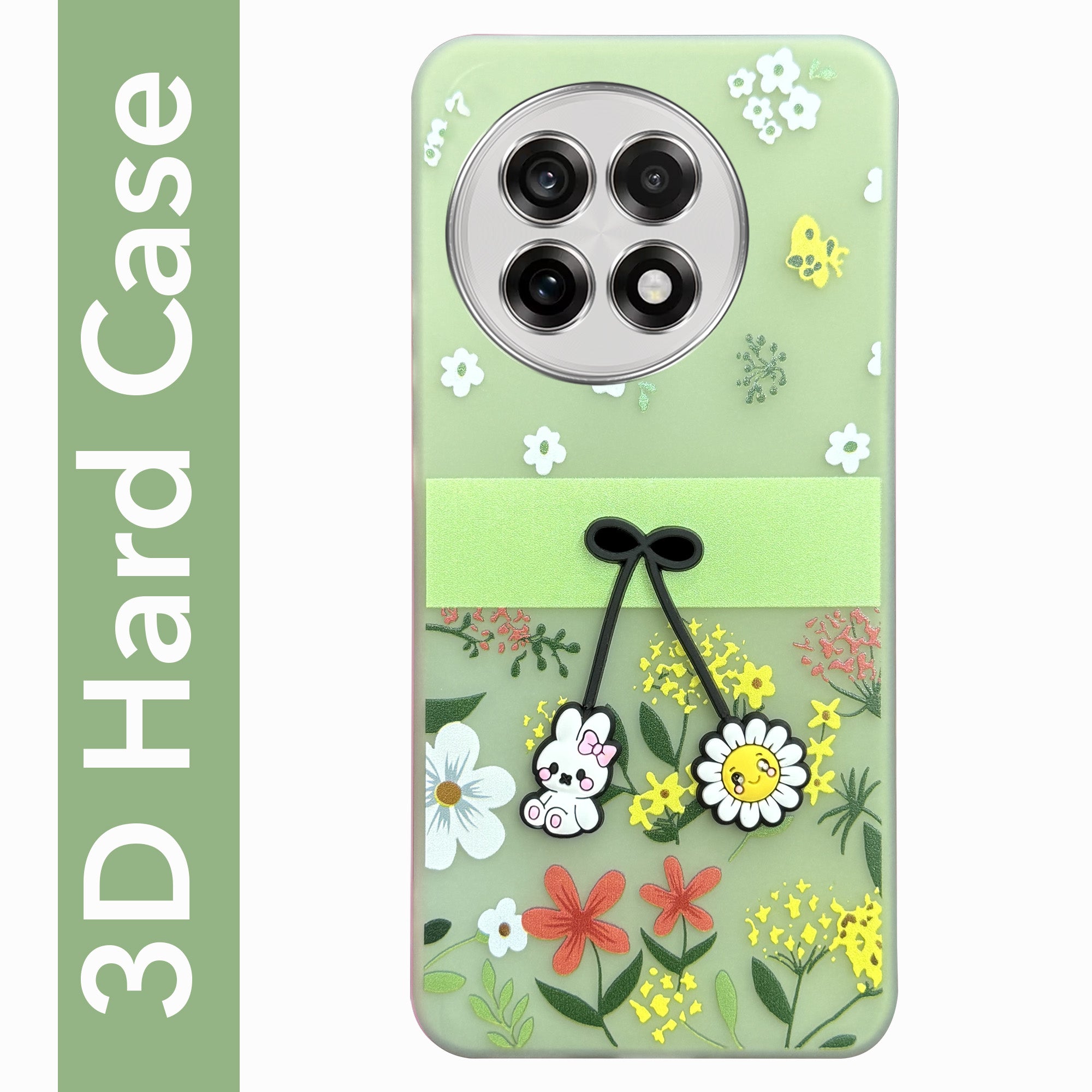 For OnePlus 13R Back Cover Case (3D Cute Cartoons | Hard Back Side Soft | Matte Premium Finish | HD Printing)