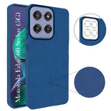 For Motorola Moto Edge 60 Stylus Back Cover Case (Glass Like Camera Protection | Leather Feel | Minimalist Professional Grip)